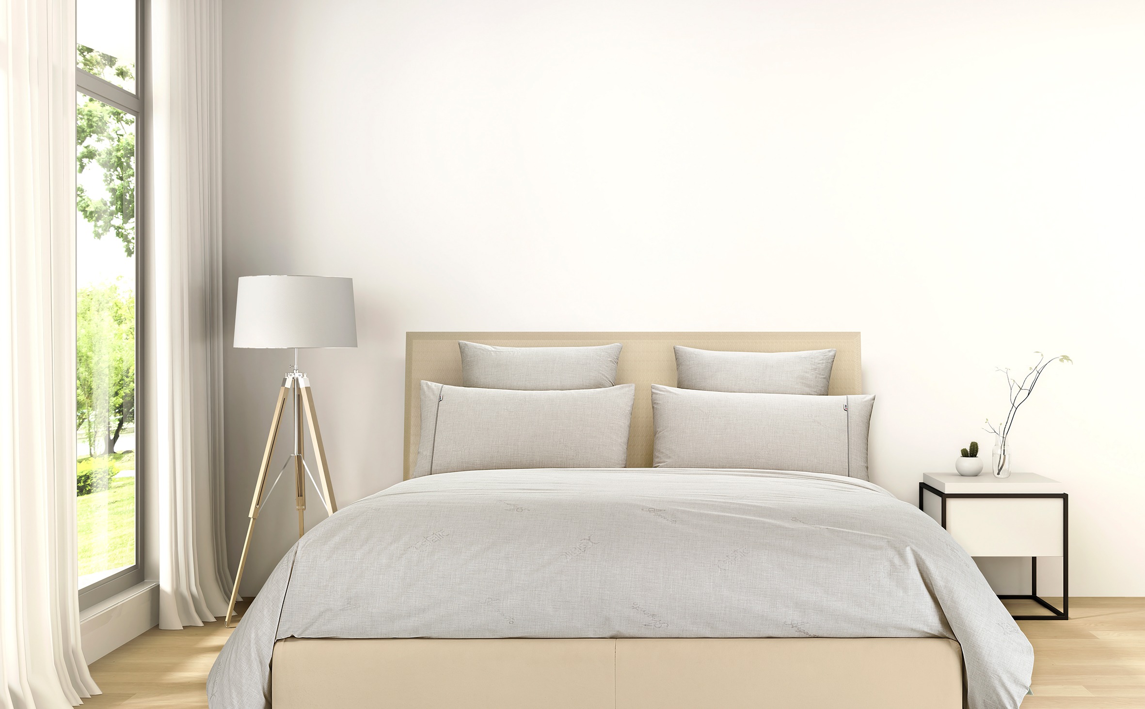 Bedroom with Silverpro Duvet cover